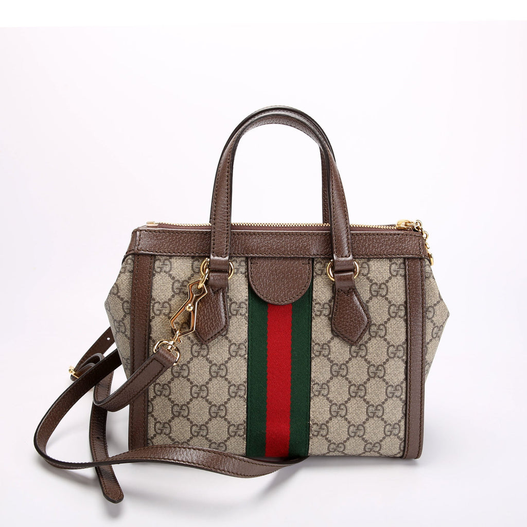 547551 GG Supreme Ophidia Small Tote Brown