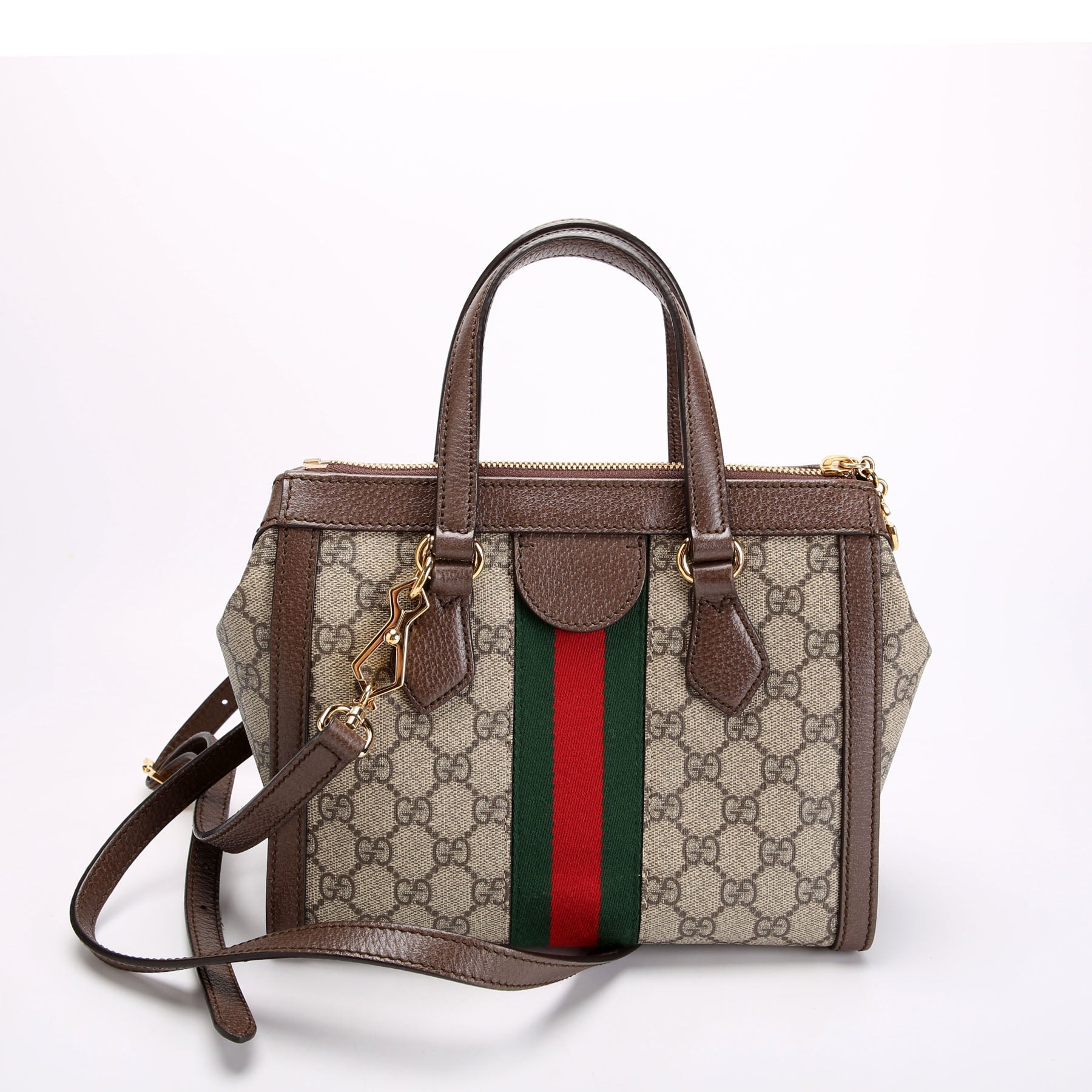 547551 GG Supreme Ophidia Small Tote Brown