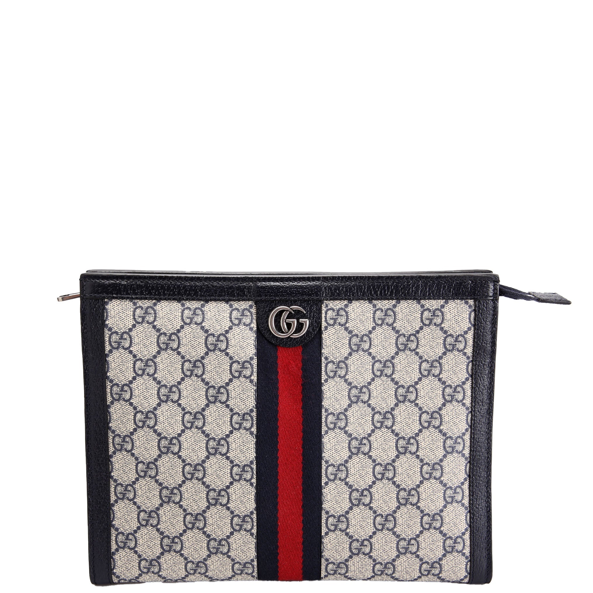 Gucci 625549 GG Supreme Ophidia Zip Pouch Navy
