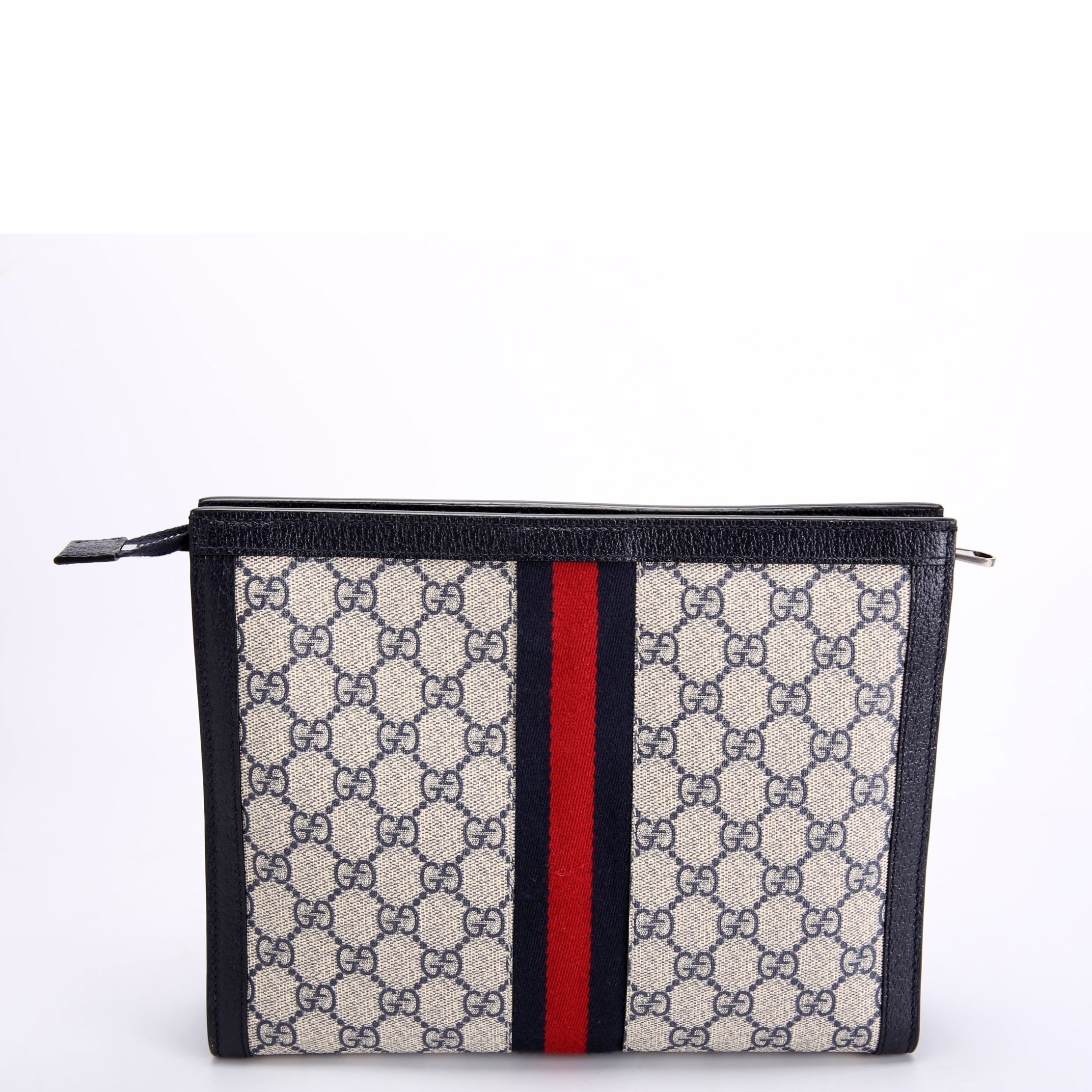 Gucci 625549 GG Supreme Ophidia Zip Pouch Navy