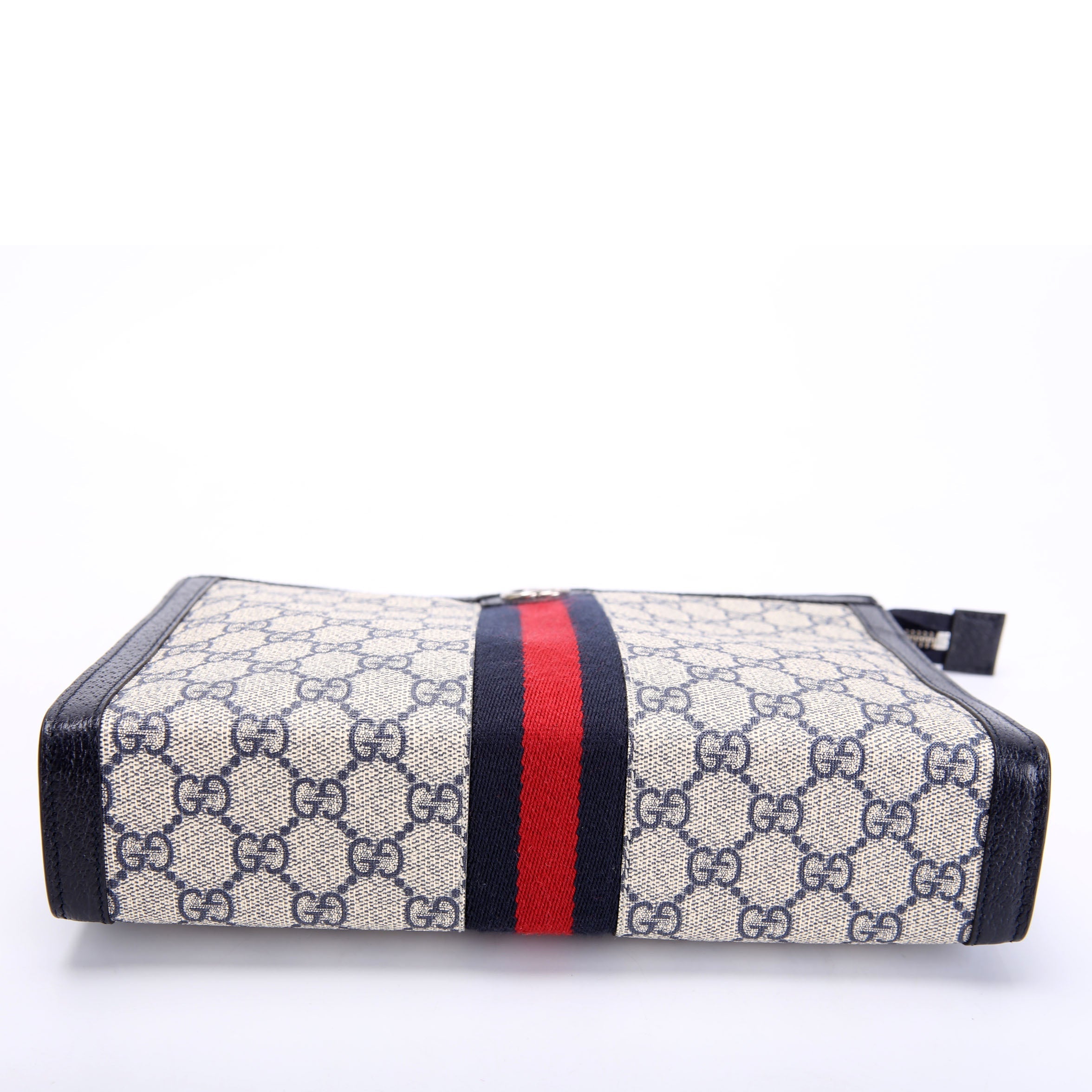 Gucci 625549 GG Supreme Ophidia Zip Pouch Navy
