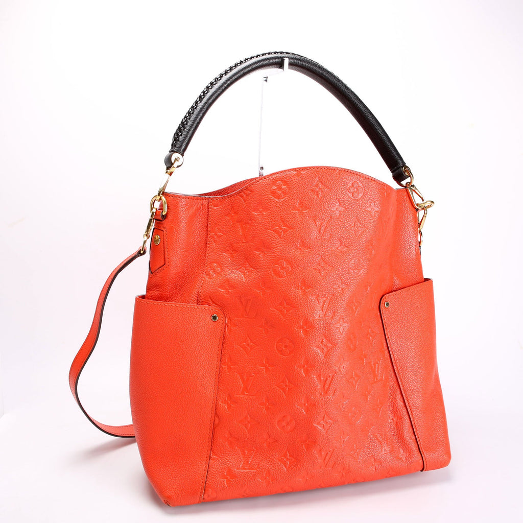 Bagatelle Hobo Empreinte Orange/Black