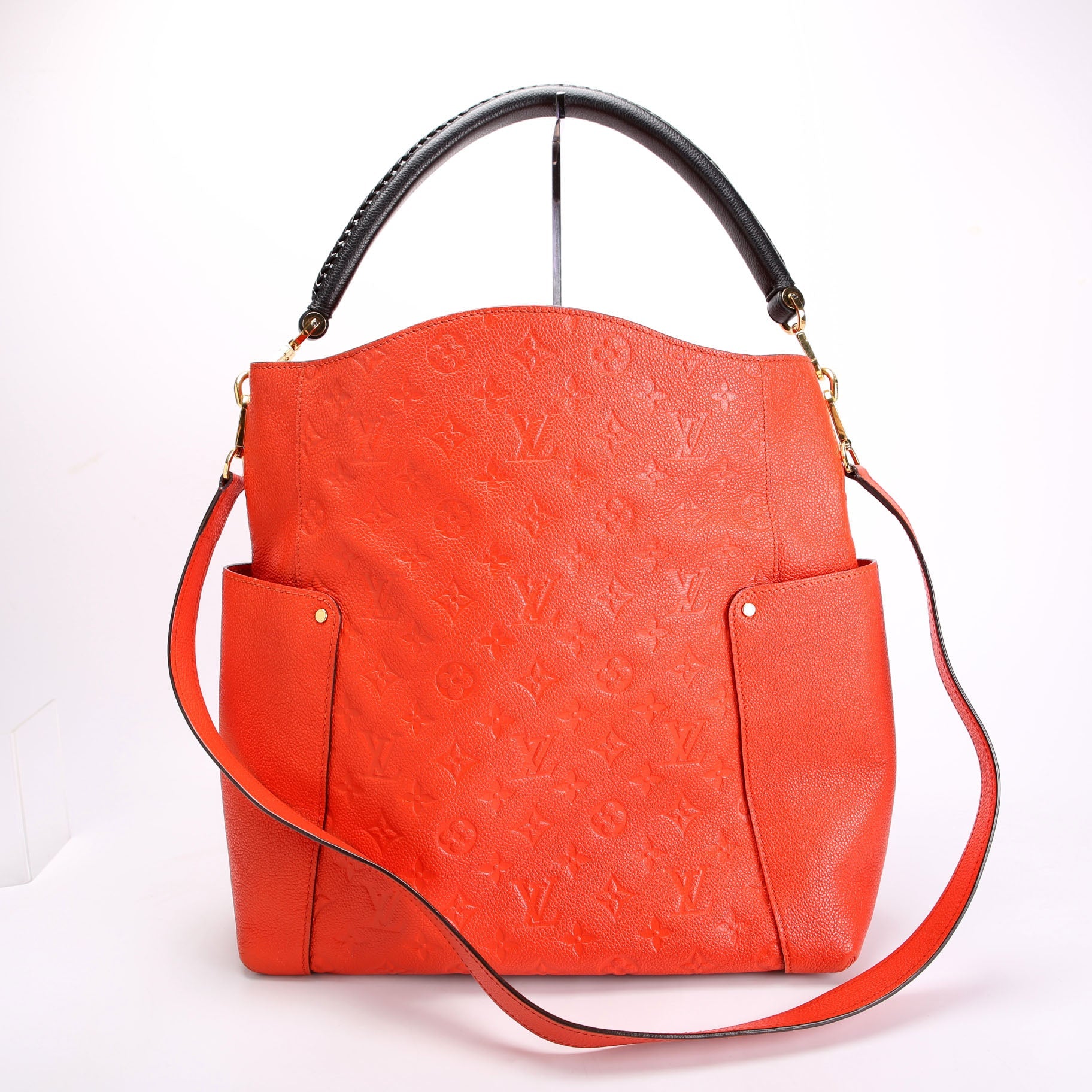 Bagatelle Hobo Empreinte Orange/Black