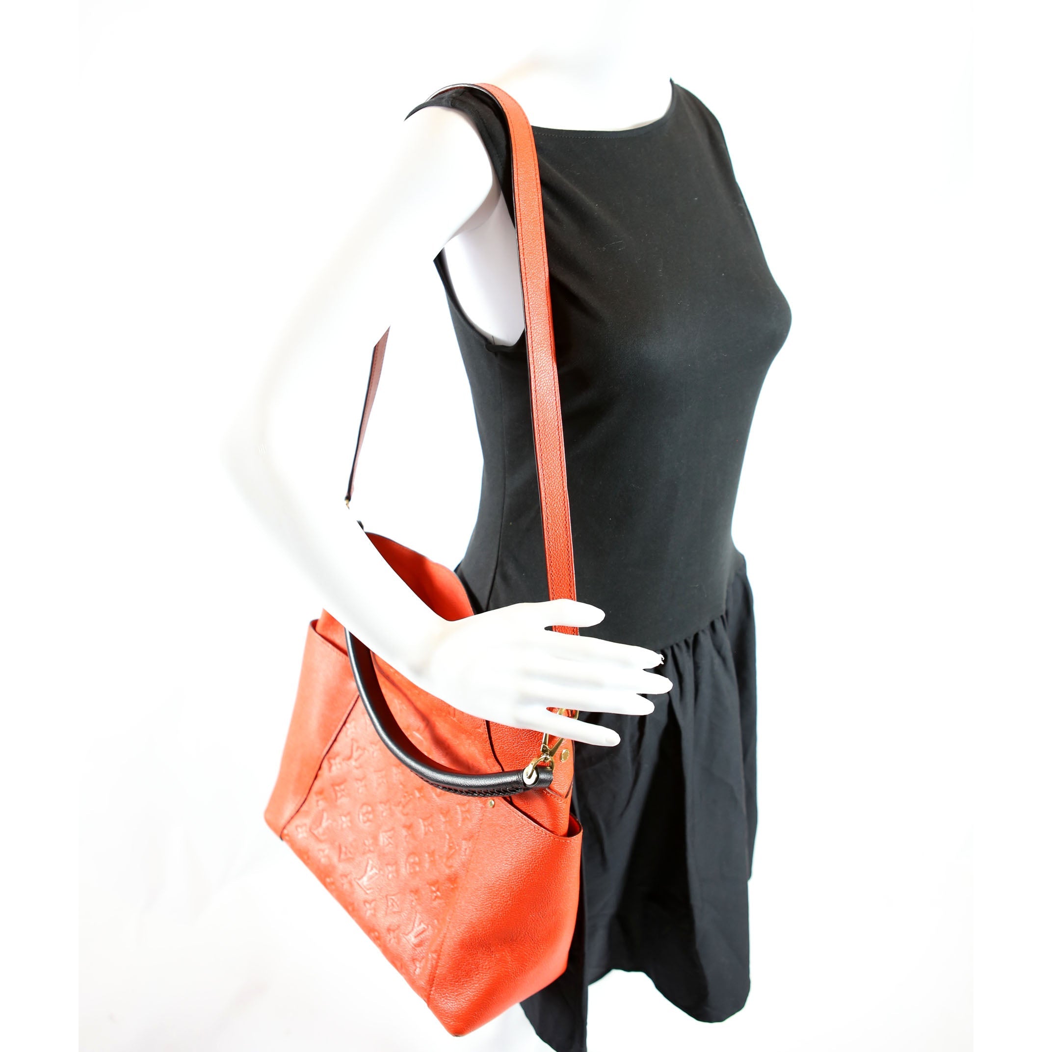 Bagatelle Hobo Empreinte Orange/Black