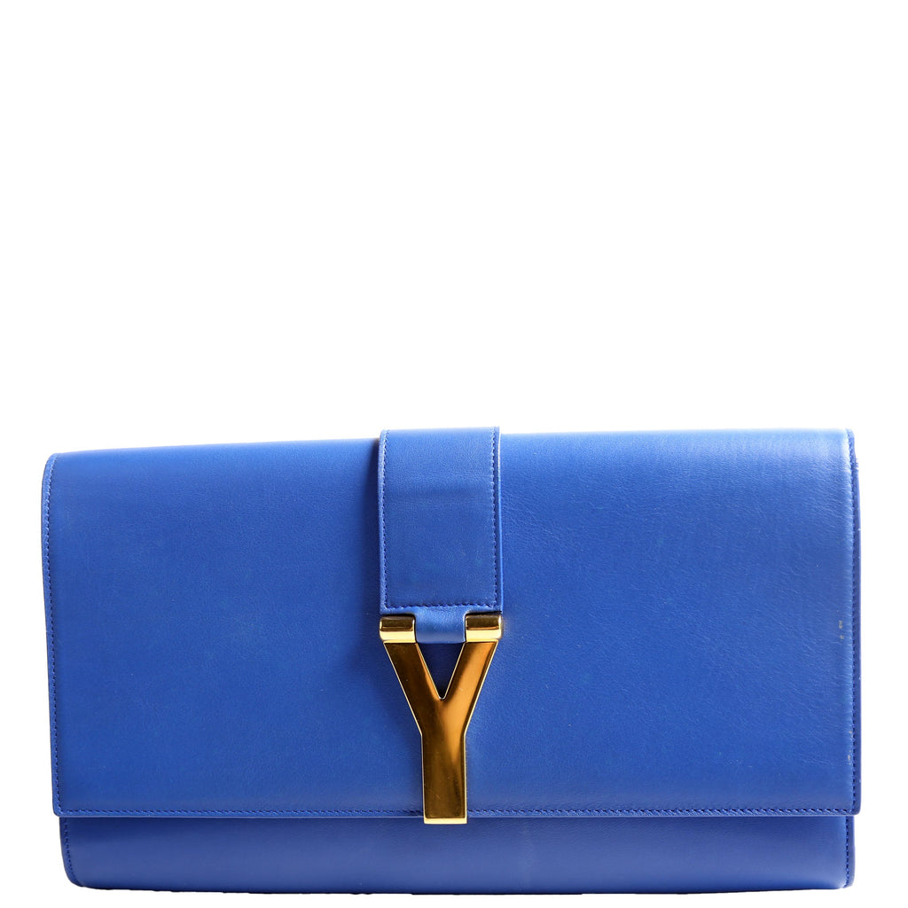 Classic Y Ligne Clutch Smooth Leather 311213 Blue
