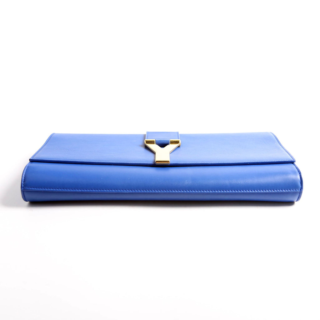 Classic Y Ligne Clutch Smooth Leather 311213 Blue