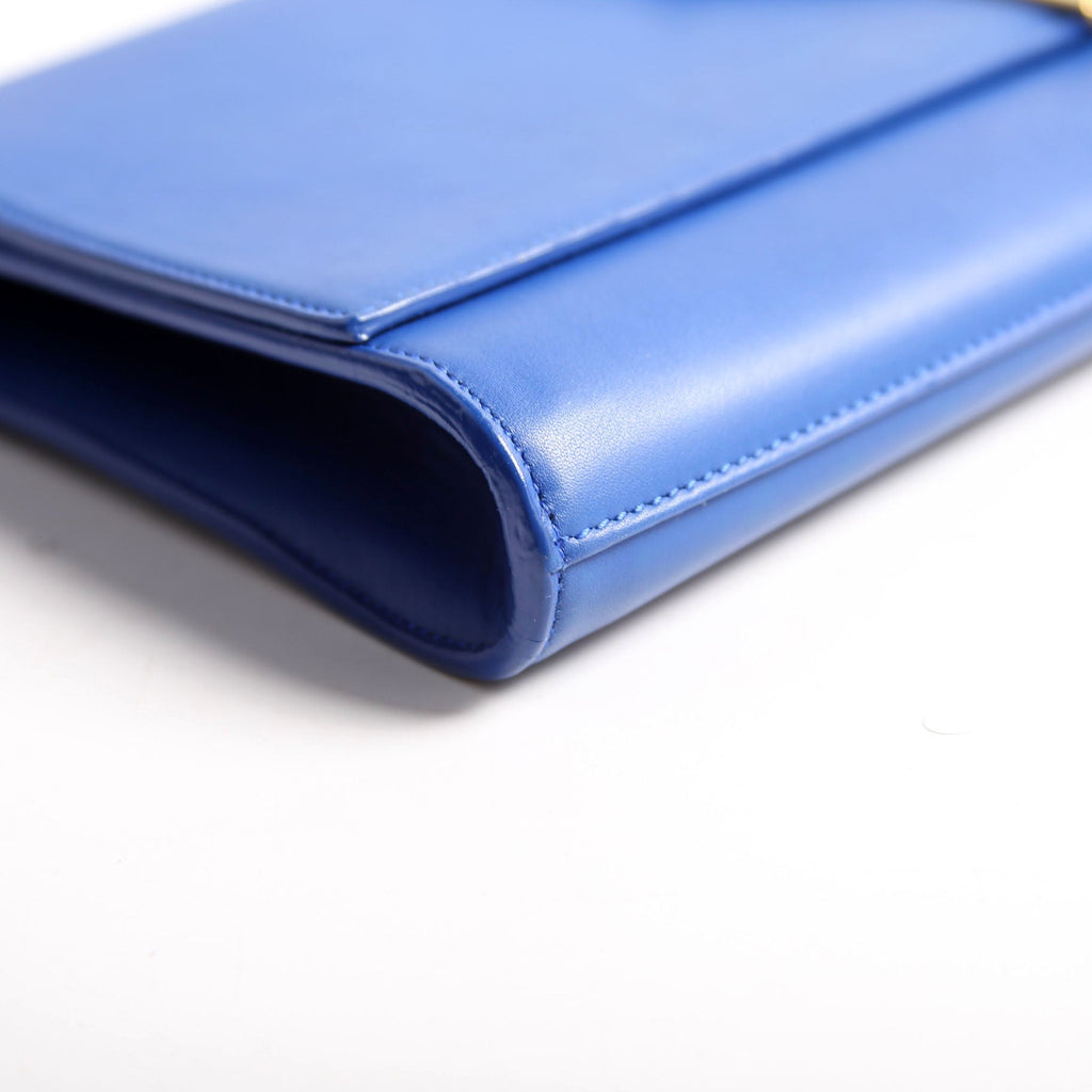 Classic Y Ligne Clutch Smooth Leather 311213 Blue