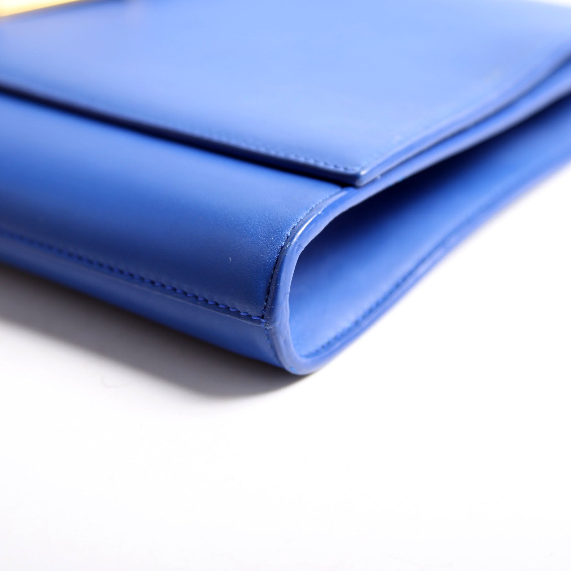 Classic Y Ligne Clutch Smooth Leather 311213 Blue