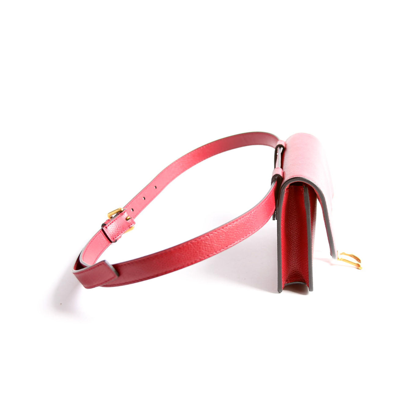 Dior Slim Saddle Bag Grain Leather Red
