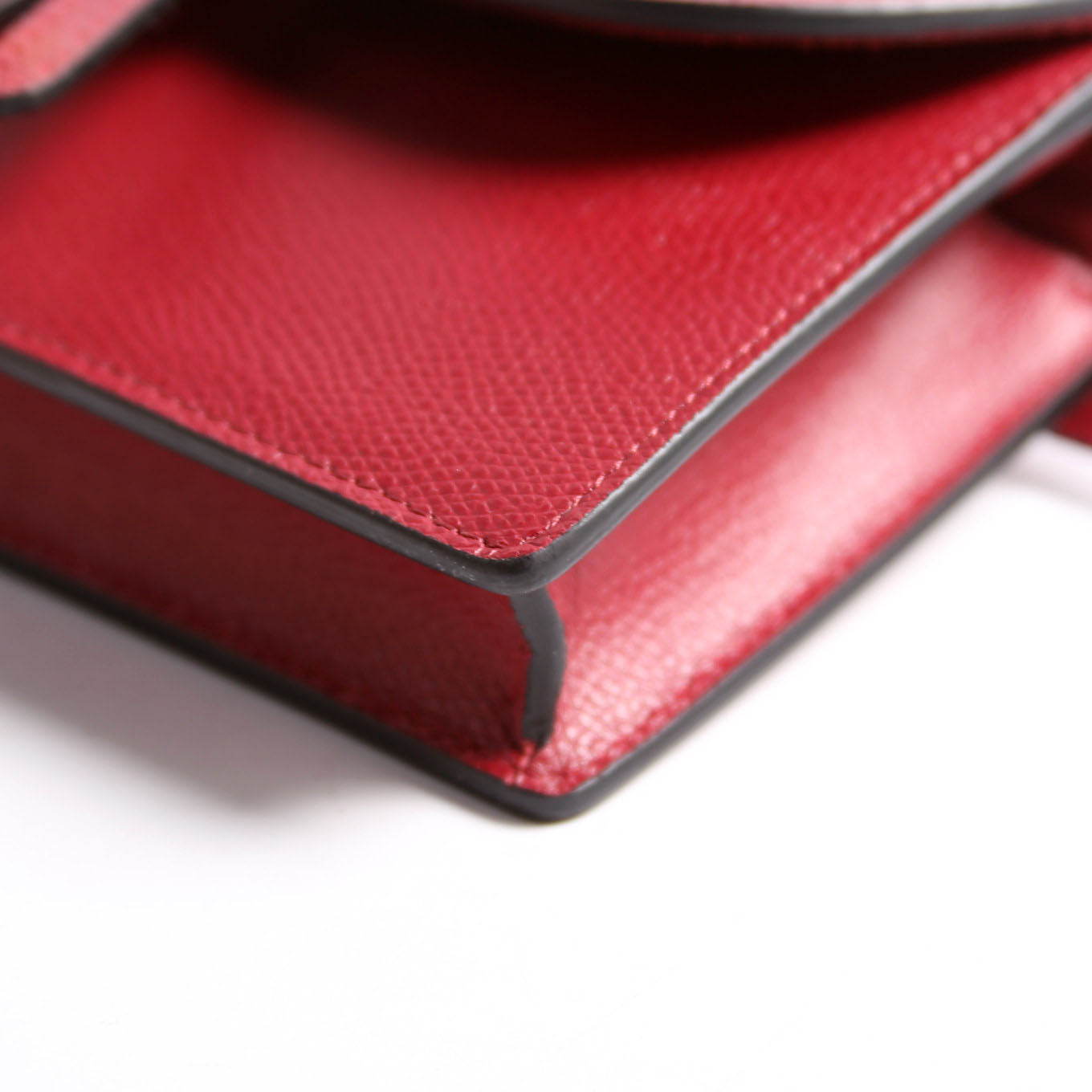 Dior Slim Saddle Bag Grain Leather Red