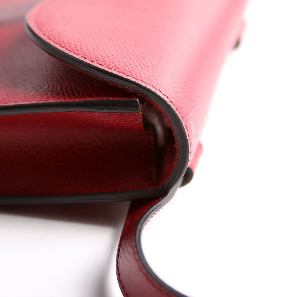 Dior Slim Saddle Bag Grain Leather Red