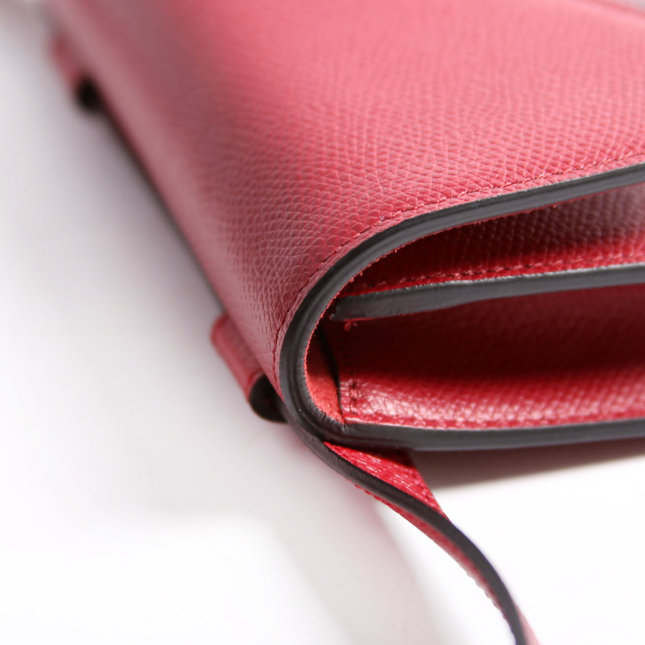 Dior Slim Saddle Bag Grain Leather Red