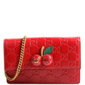 Gucci 481291 GG Leather Cherries Mini Bag Red