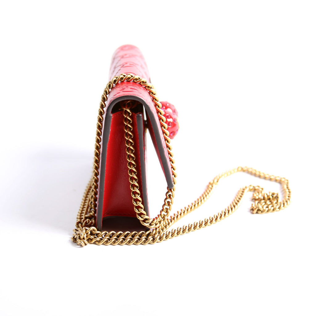 Gucci 481291 GG Leather Cherries Mini Bag Red