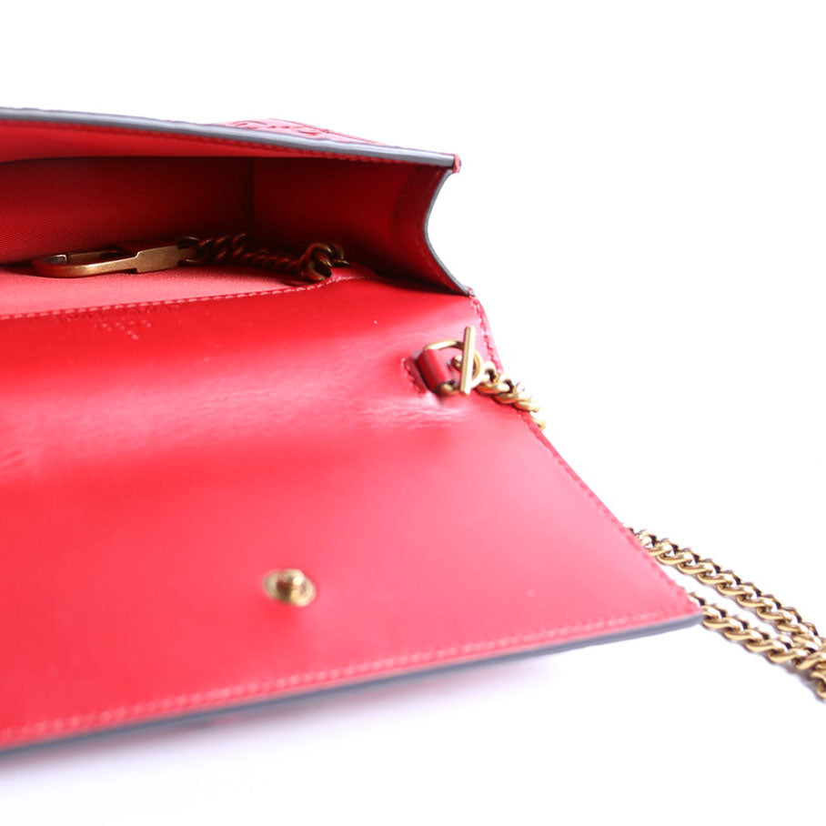 Gucci 481291 GG Leather Cherries Mini Bag Red