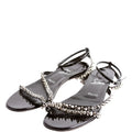 Malfadina Spike Wrap Sandals Size 40 Black/Silver