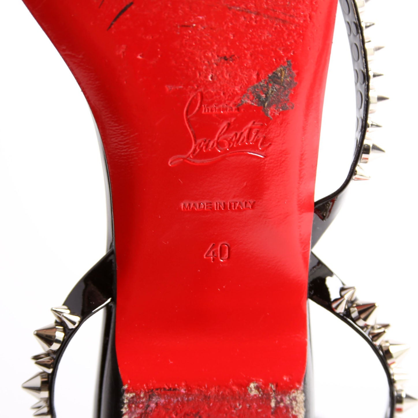 Malfadina Spike Wrap Sandals Size 40 Black/Silver