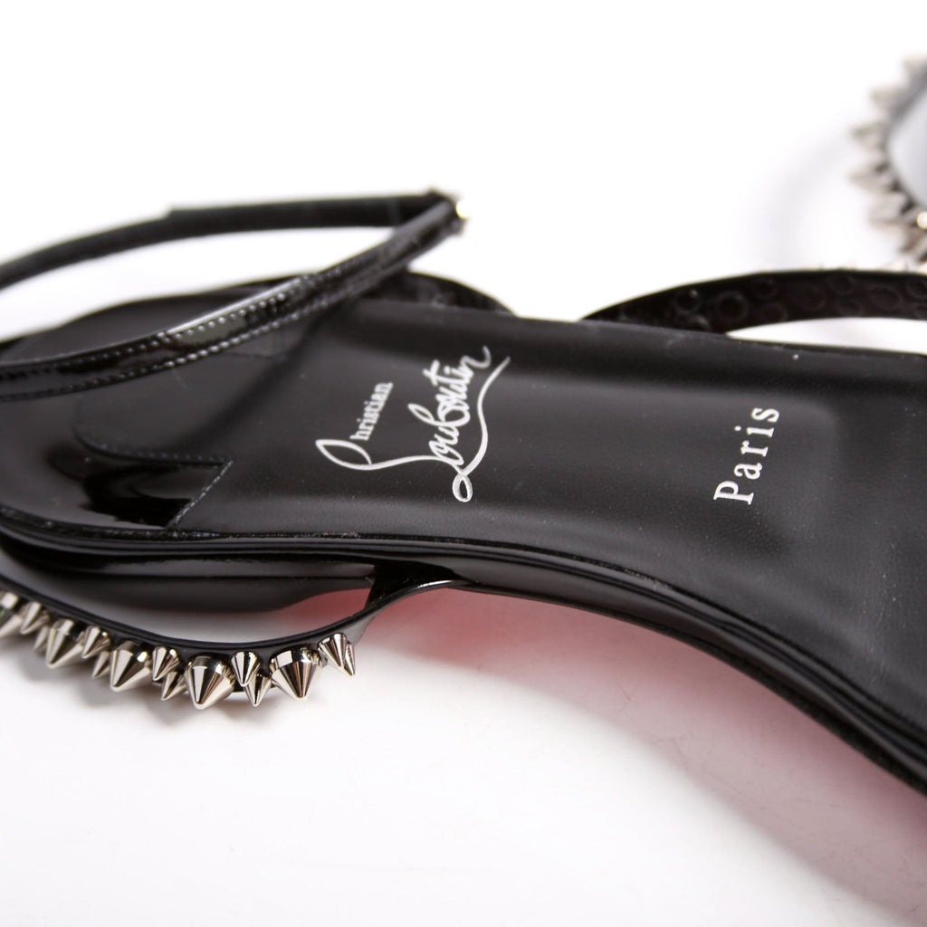 Malfadina Spike Wrap Sandals Size 40 Black/Silver