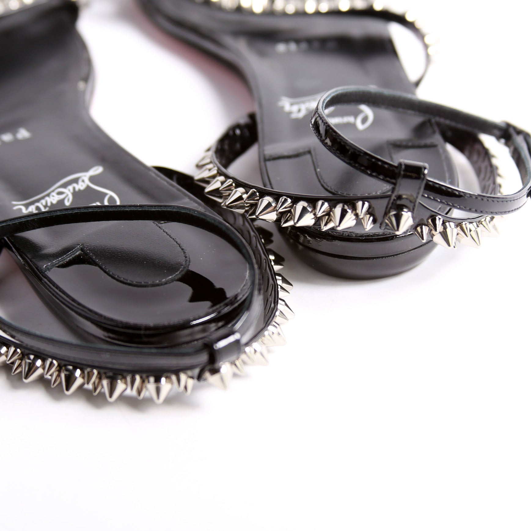 Malfadina Spike Wrap Sandals Size 40 Black/Silver