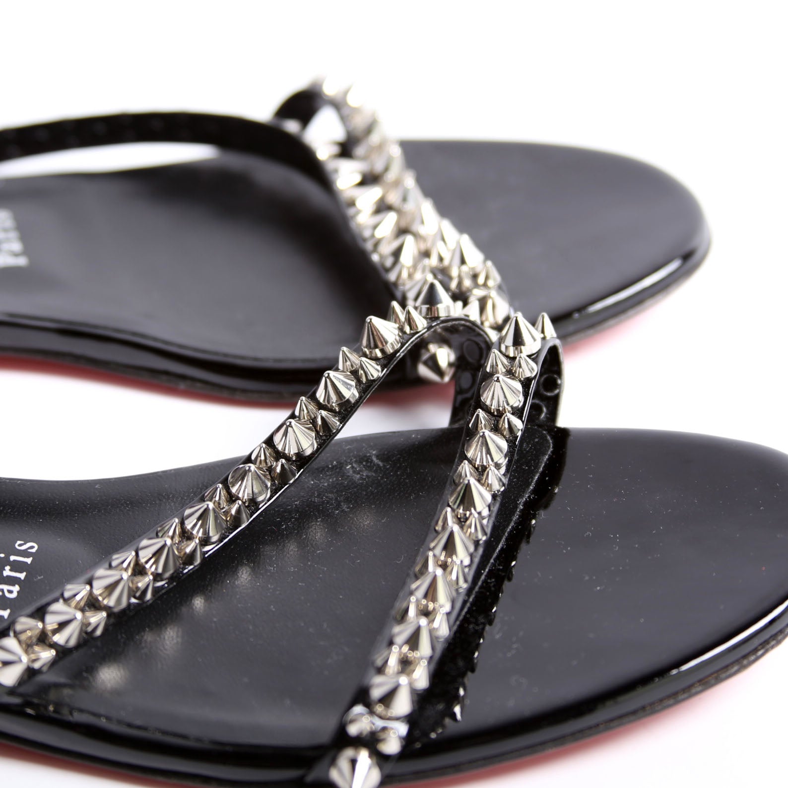 Malfadina Spike Wrap Sandals Size 40 Black/Silver