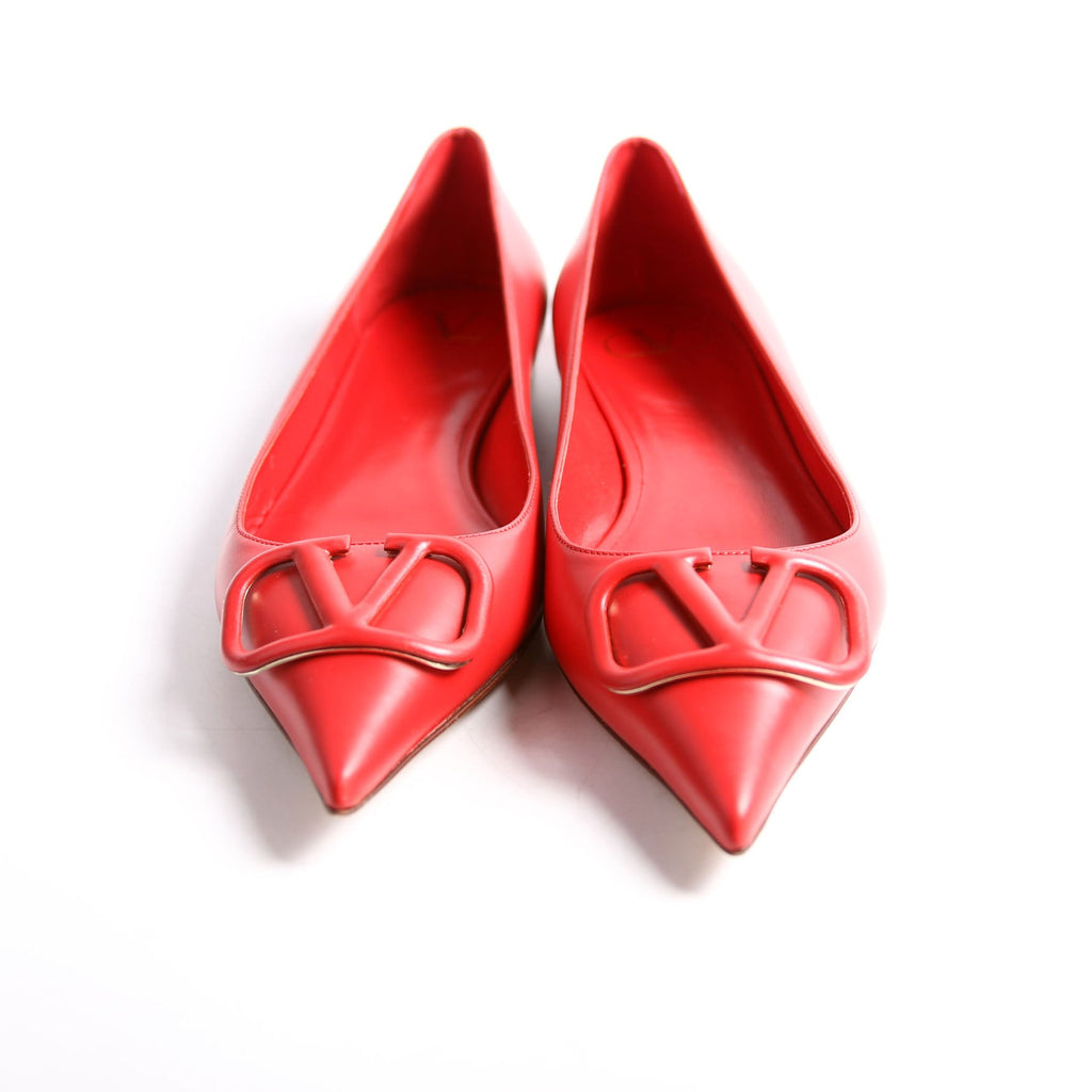 VLogo Flats Size 40 Red