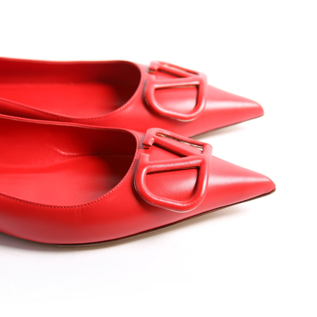 VLogo Flats Size 40 Red