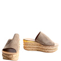 Camille Cork Platform Sandals Size 40 Beige/Taupe