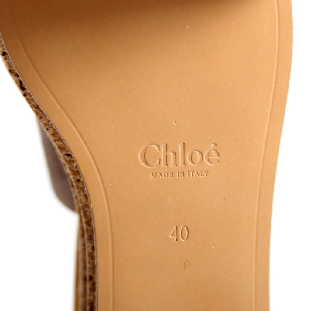 Camille Cork Platform Sandals Size 40 Beige/Taupe