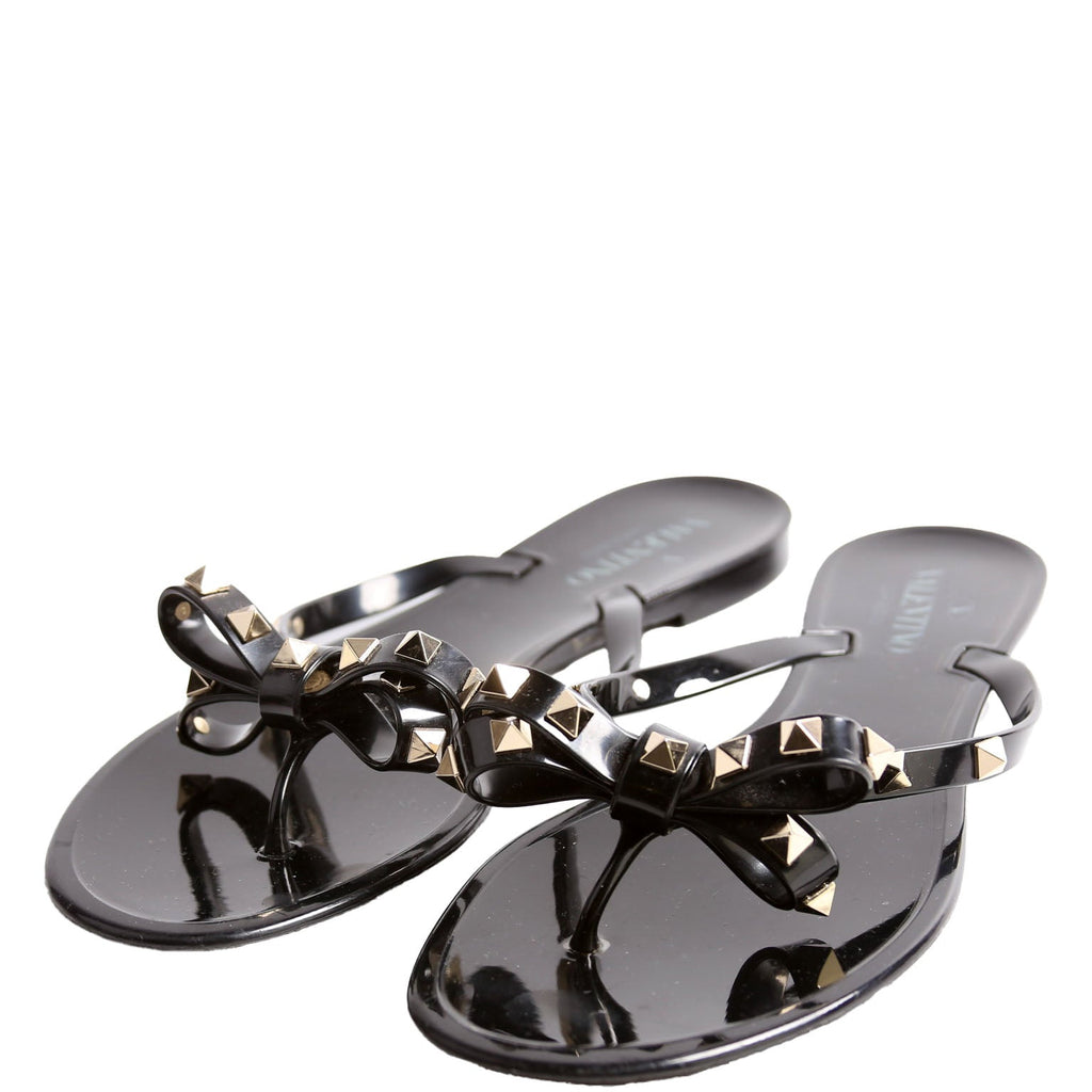 Rockstud Jelly Caged Sandals Size 41 Black