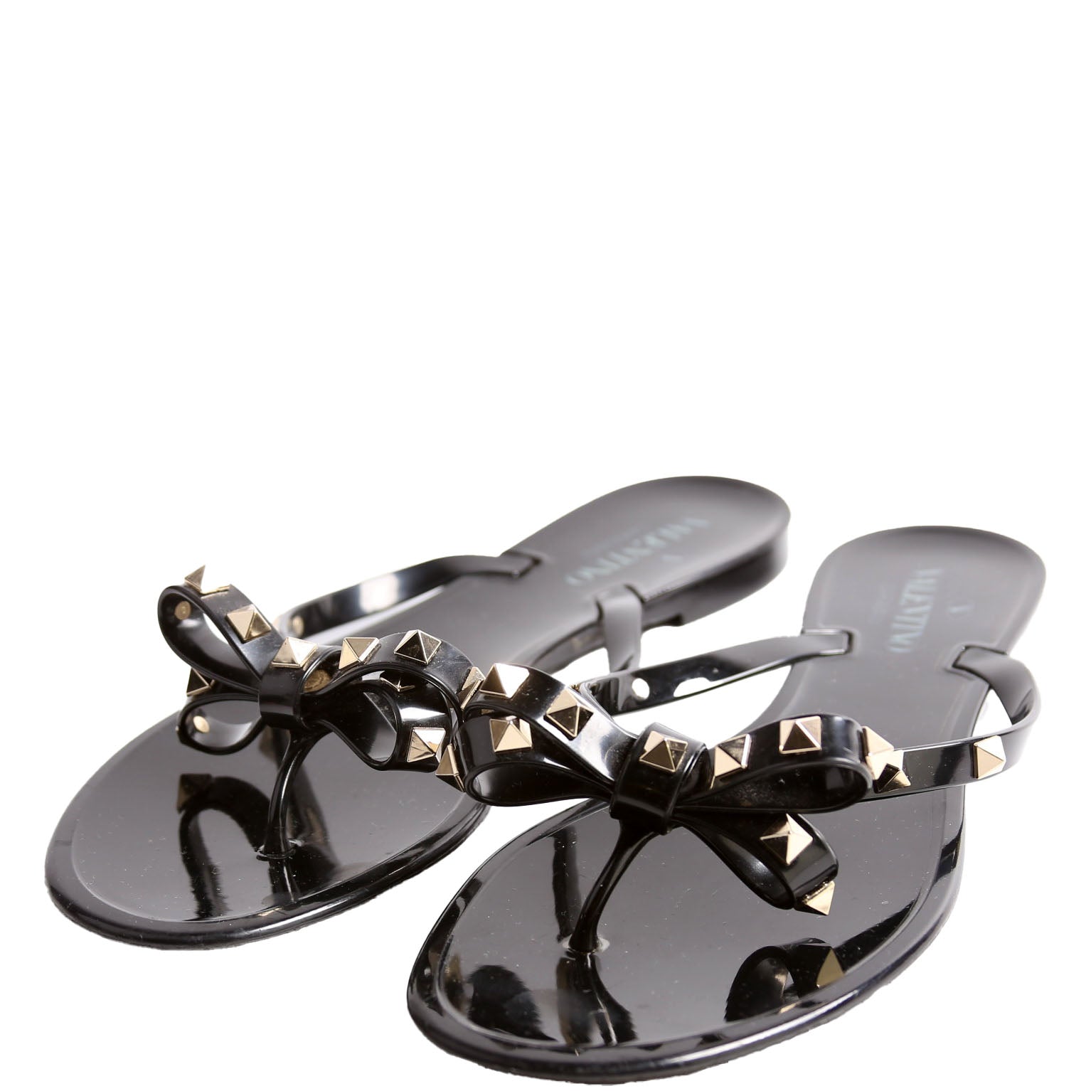 Rockstud Jelly Caged Sandals Size 41 Black