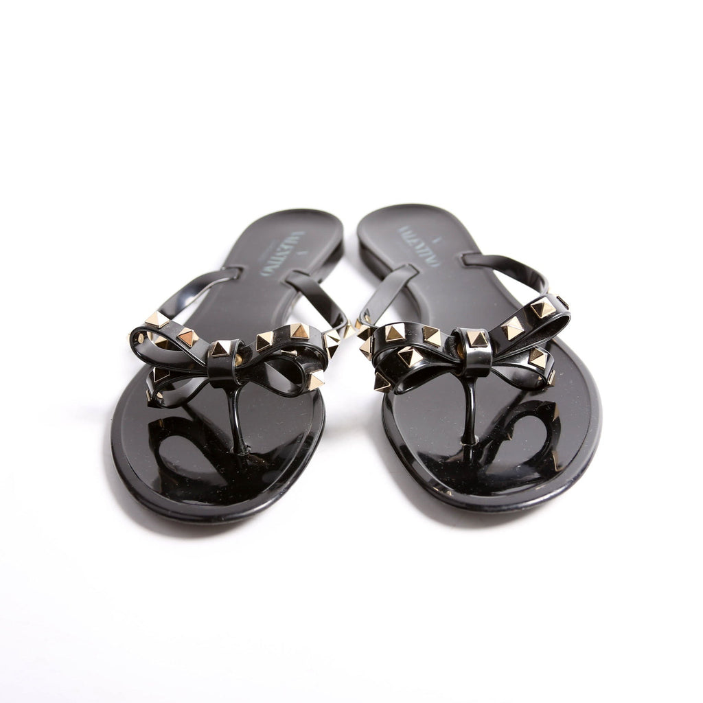 Rockstud Jelly Caged Sandals Size 41 Black