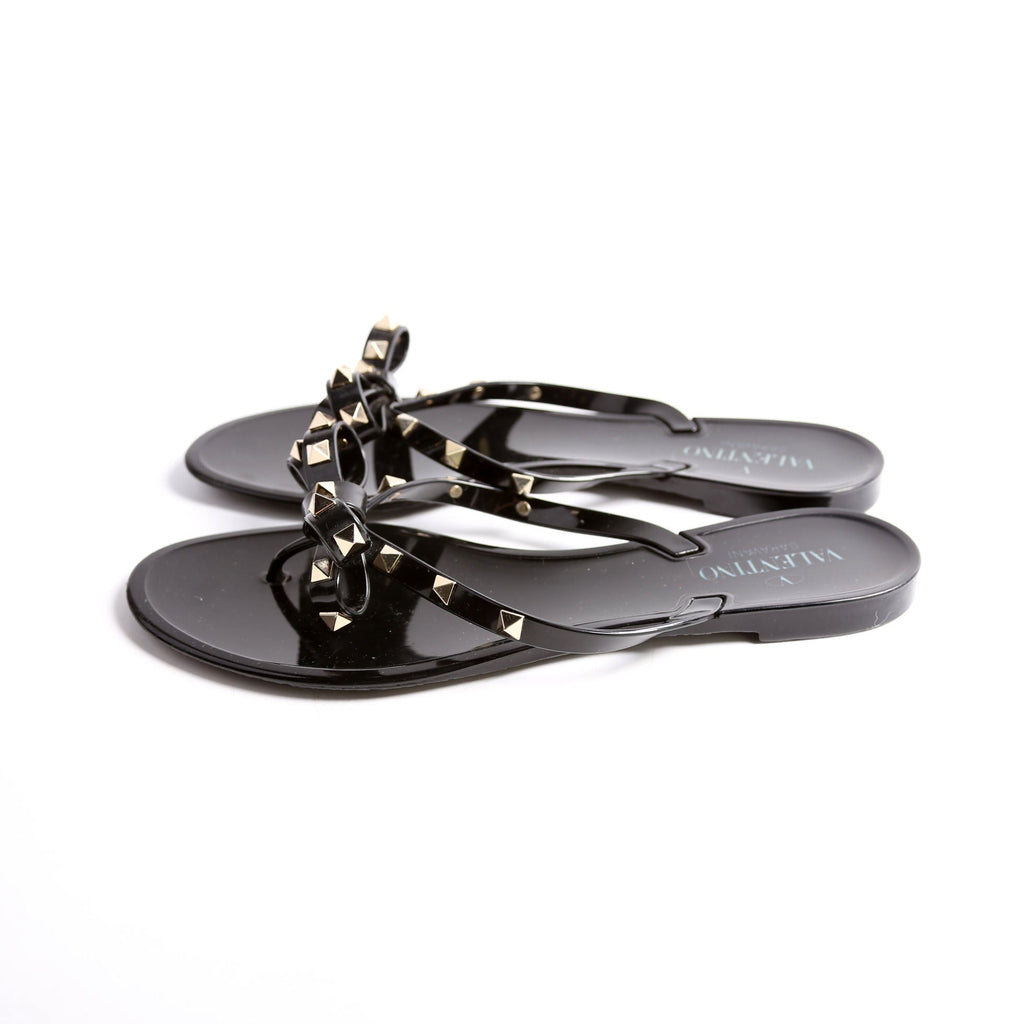 Rockstud Jelly Caged Sandals Size 41 Black
