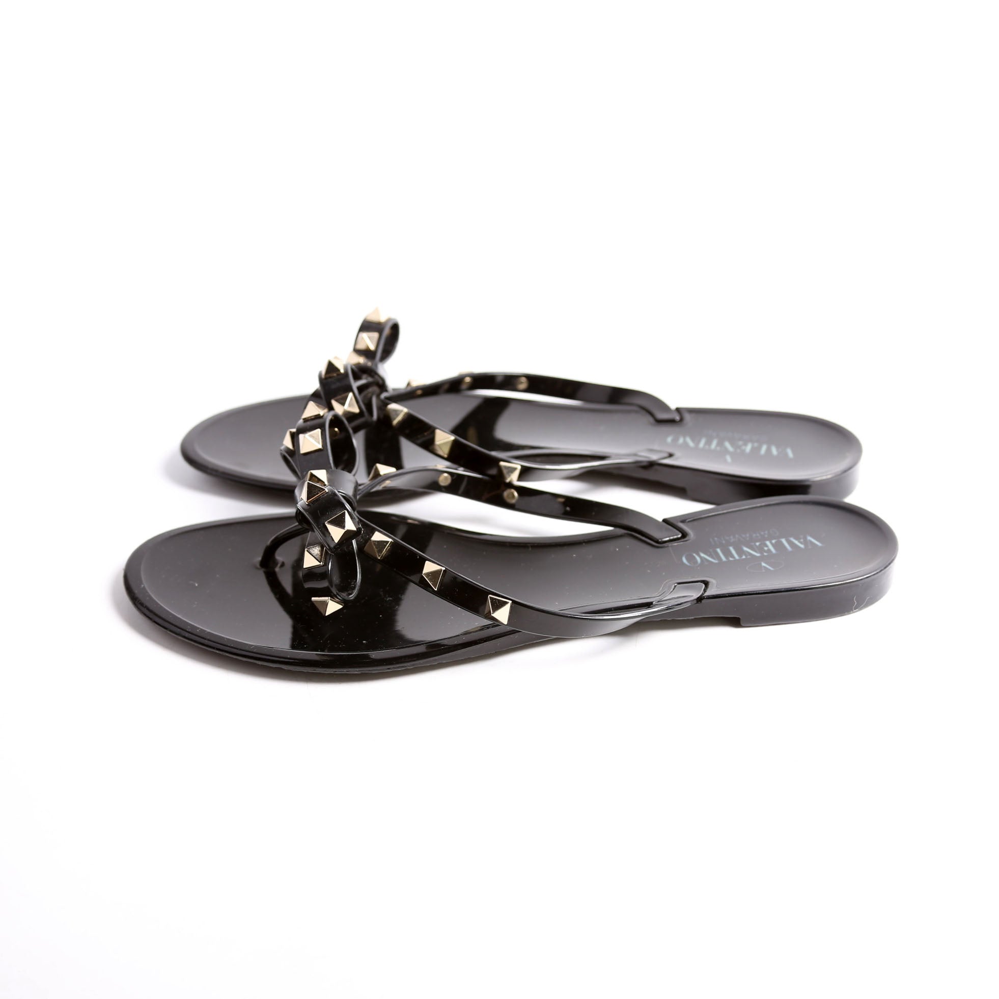 Rockstud Jelly Caged Sandals Size 41 Black