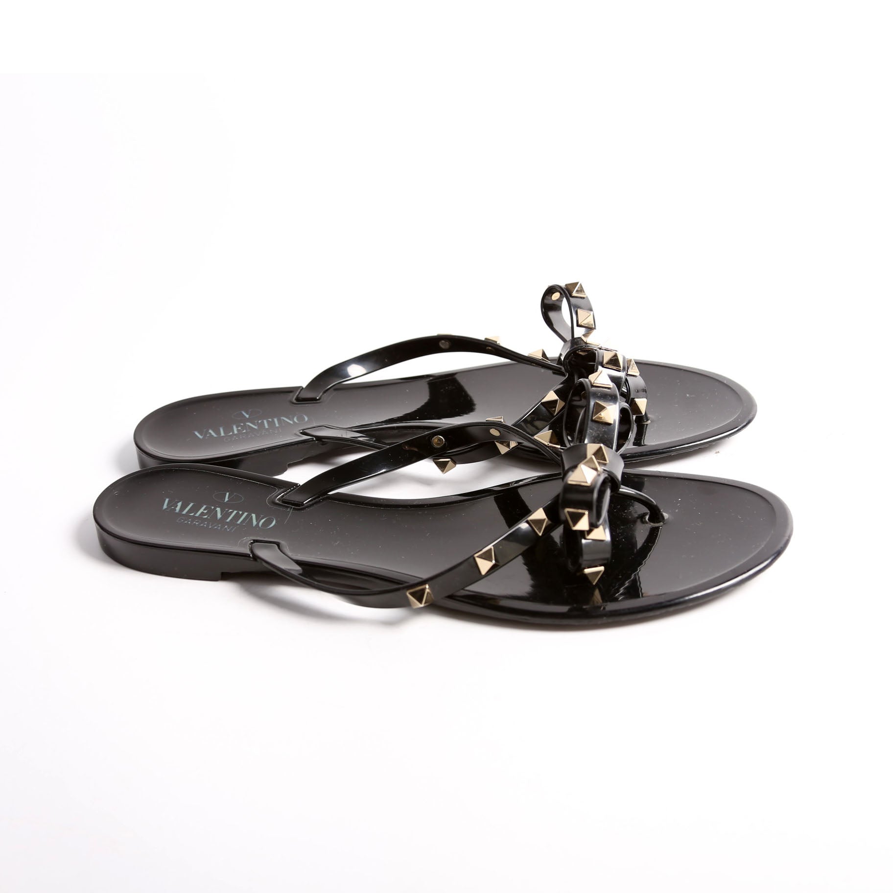 Rockstud Jelly Caged Sandals Size 41 Black