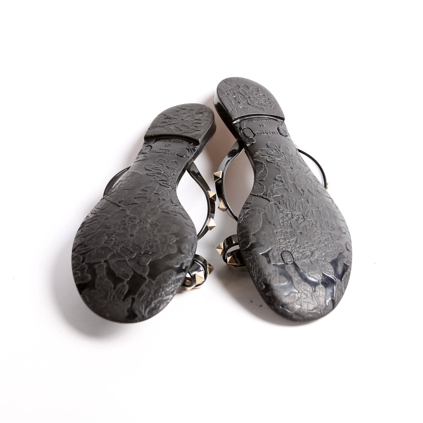 Rockstud Jelly Caged Sandals Size 41 Black