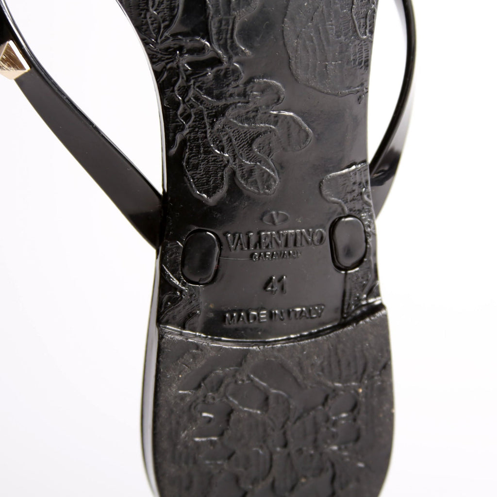 Rockstud Jelly Caged Sandals Size 41 Black