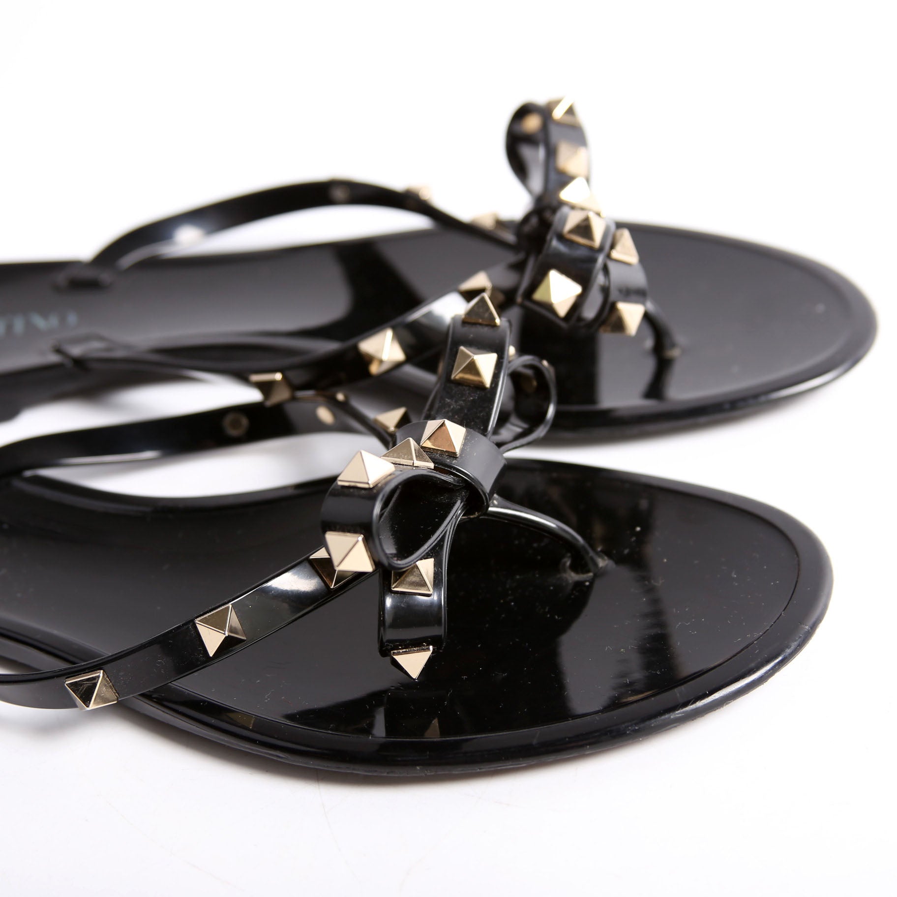 Rockstud Jelly Caged Sandals Size 41 Black