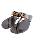 Marmont T Strap Sandals Size 38 Black/Gold