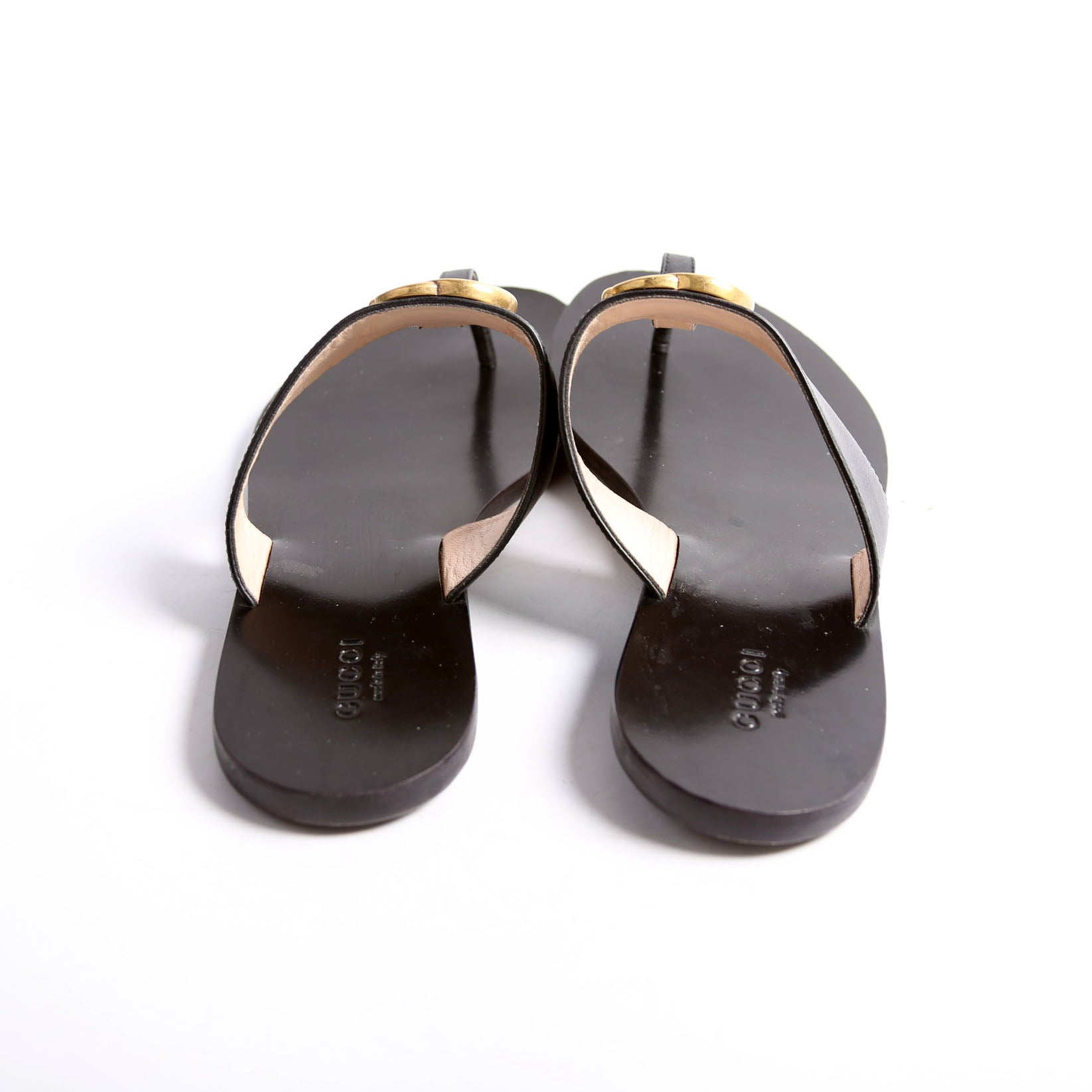 Marmont T Strap Sandals Size 38 Black/Gold