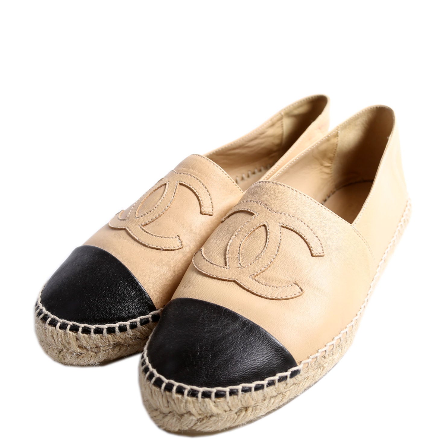 CC Espadrilles Size 38 Tan/Black