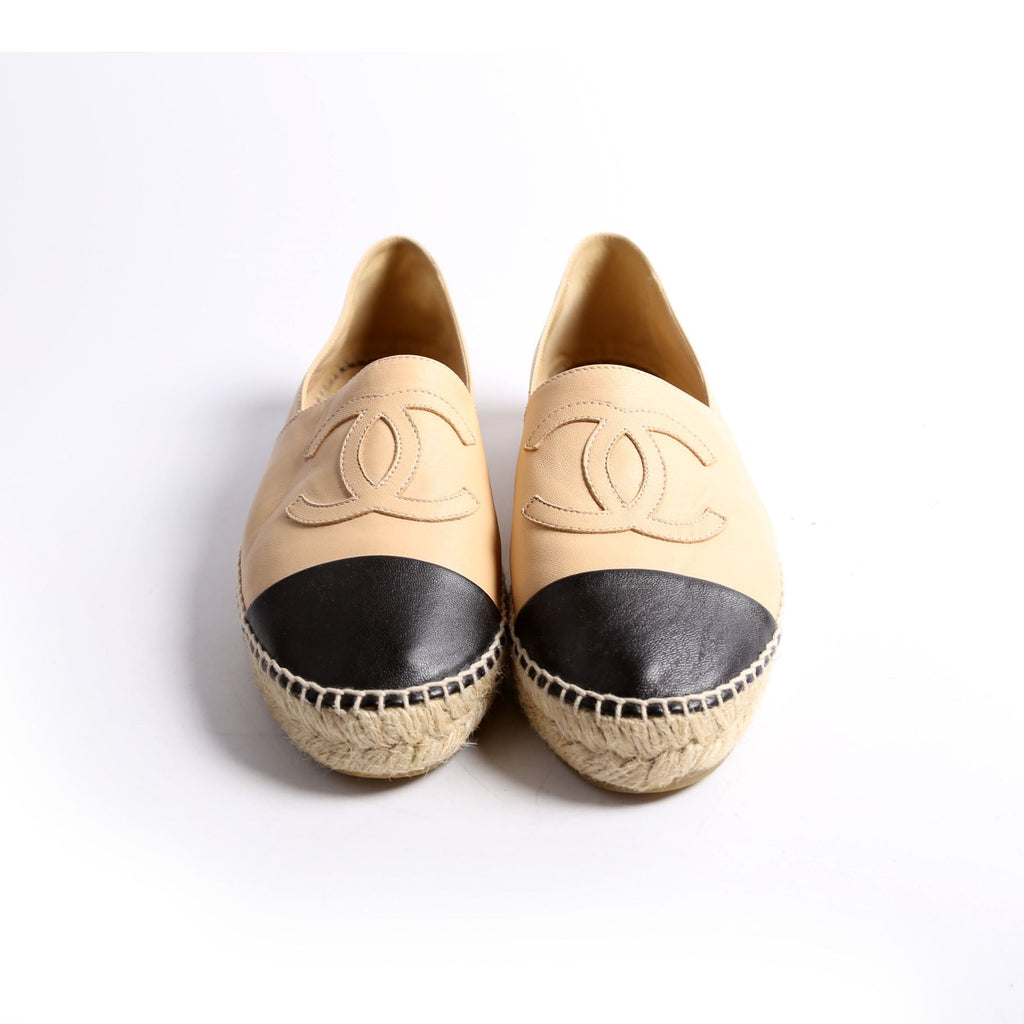 CC Espadrilles Size 38 Tan/Black