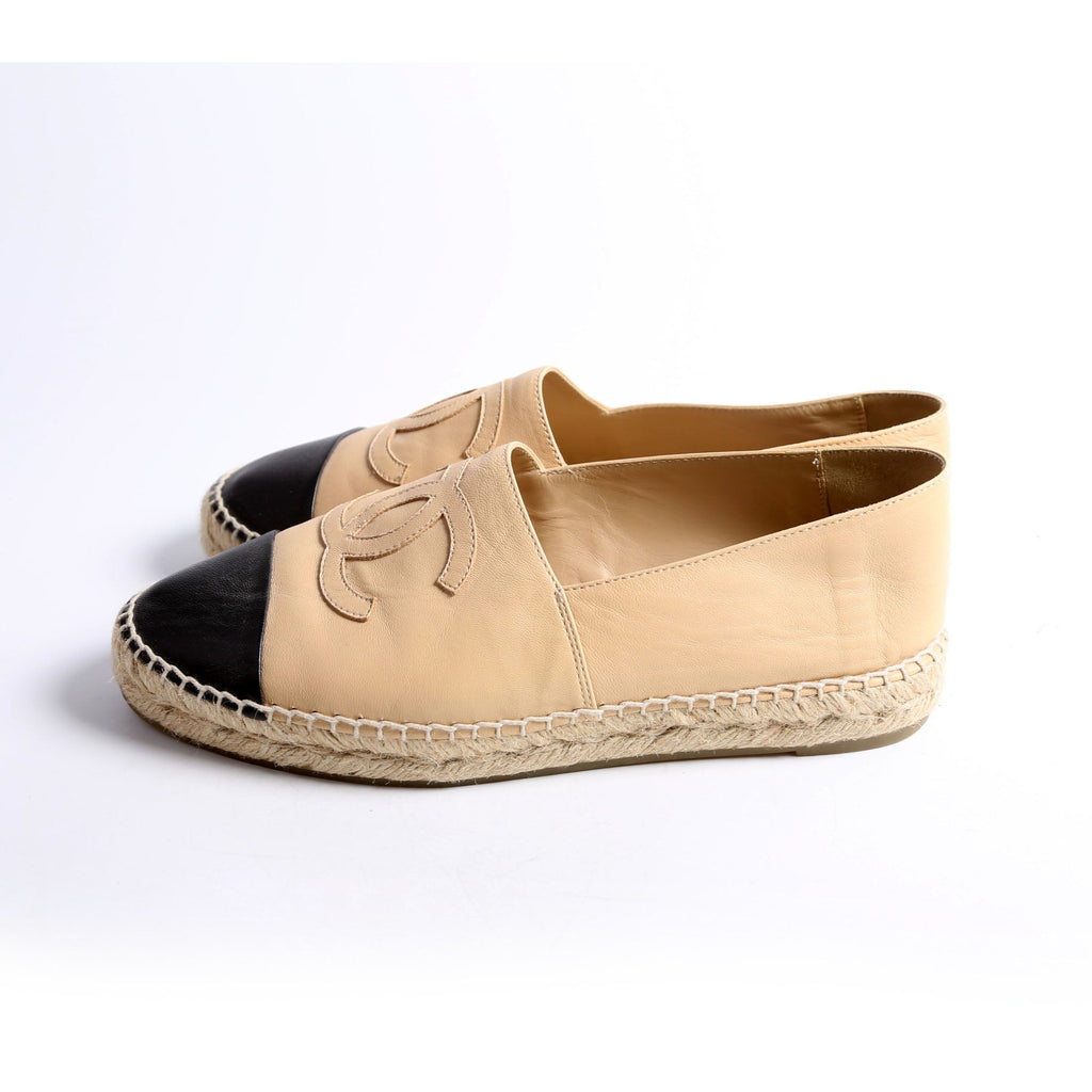 CC Espadrilles Size 38 Tan/Black