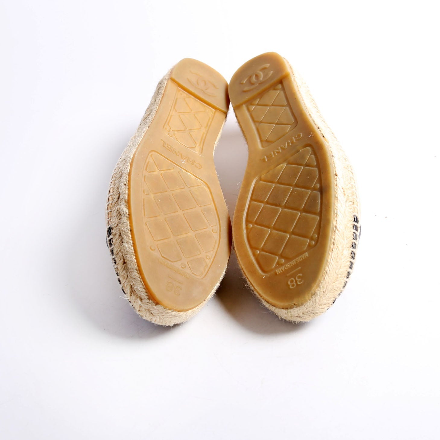 CC Espadrilles Size 38 Tan/Black