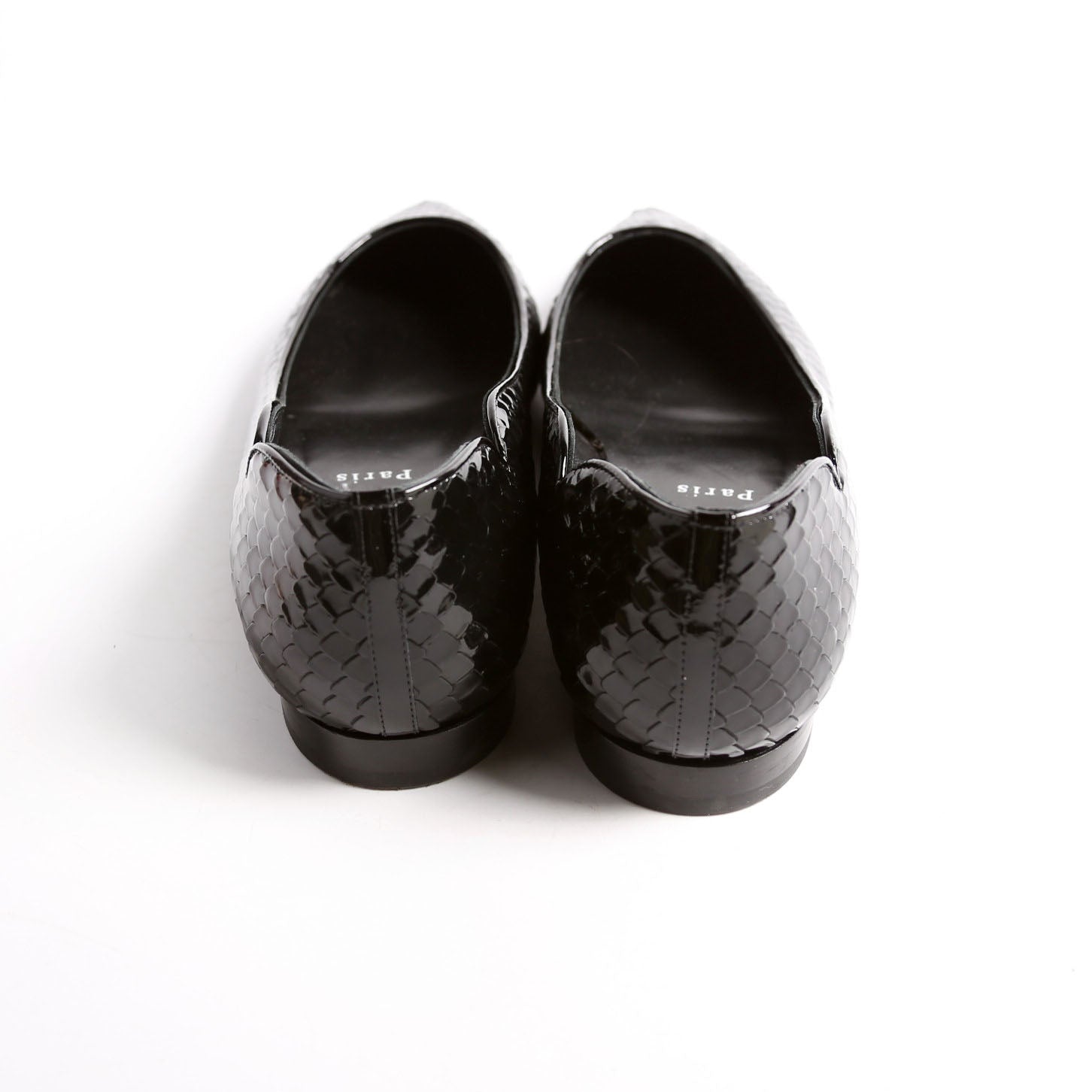 Hot Chickita Embossed Ballet Flats Size 39.5 Black