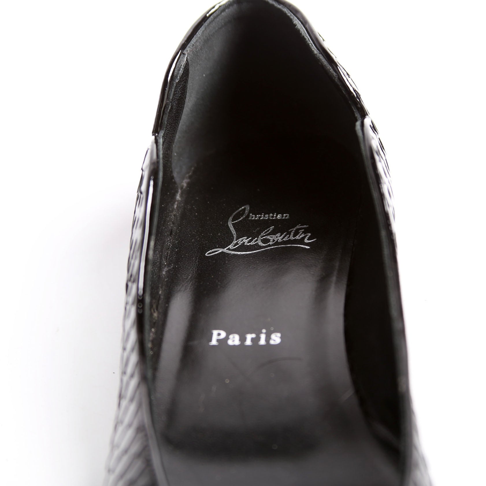 Hot Chickita Embossed Ballet Flats Size 39.5 Black