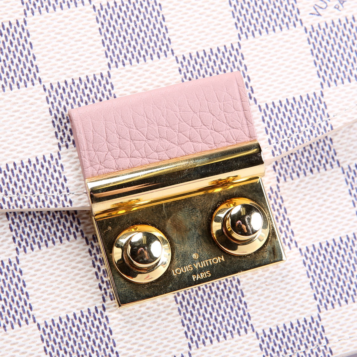Croisette Chain Wallet NM Damier Azur Pink