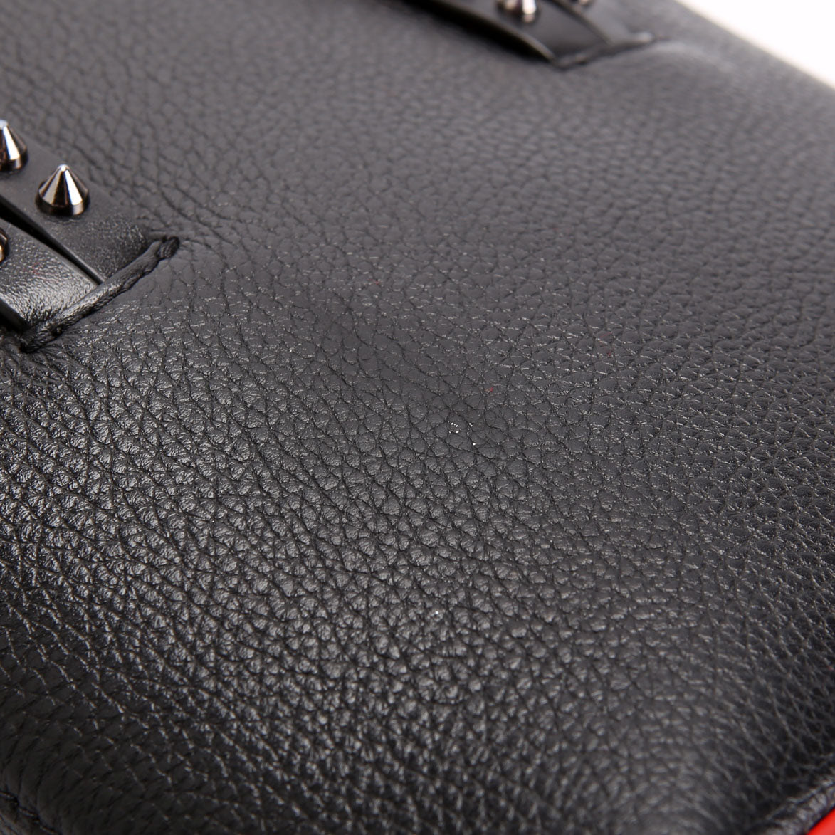 Cabata Mini Tote North/South Leather Black