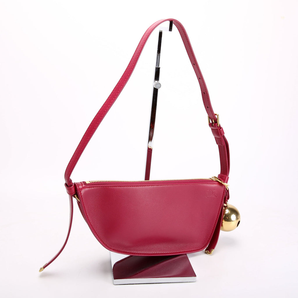 Mini Shield Leather Sling Bag Berry