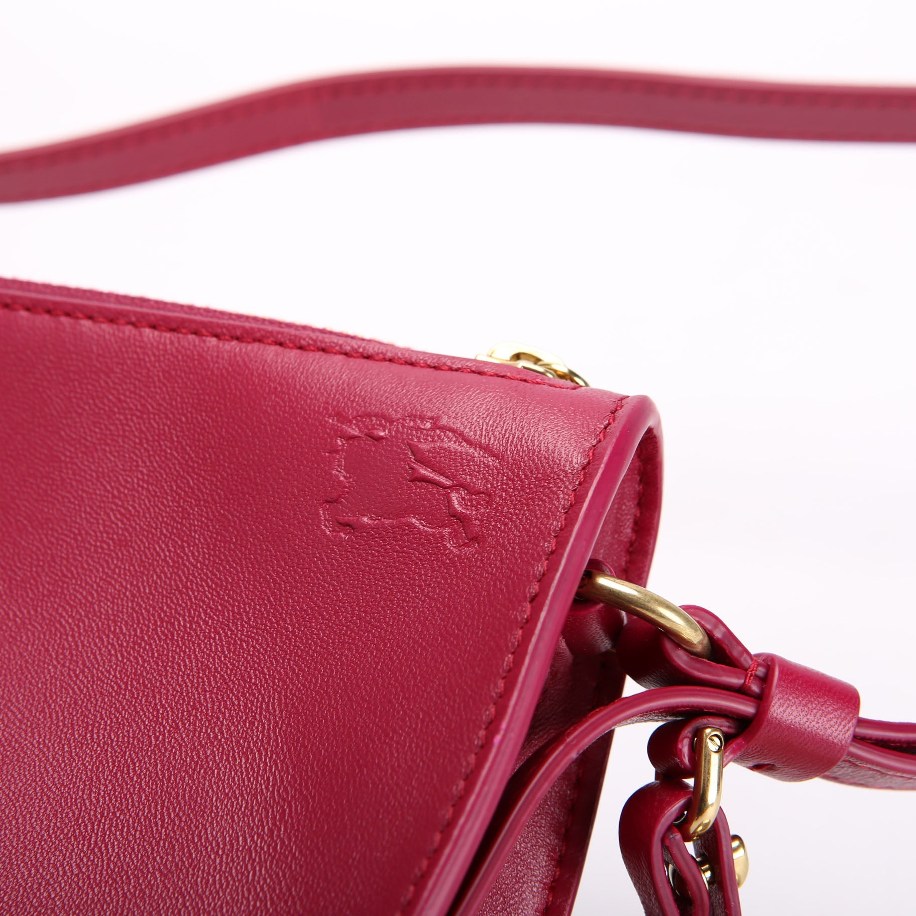 Mini Shield Leather Sling Bag Berry