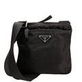 Nylon Flat Mini Messenger Black
